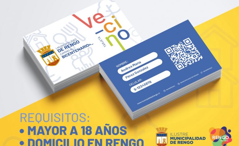 TARJETA VECINO RENGO